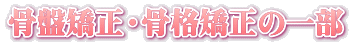 骨盤矯正・骨格矯正の一部